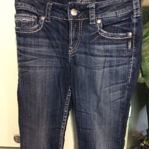 Silver jean Capris - Picture 3 of 7